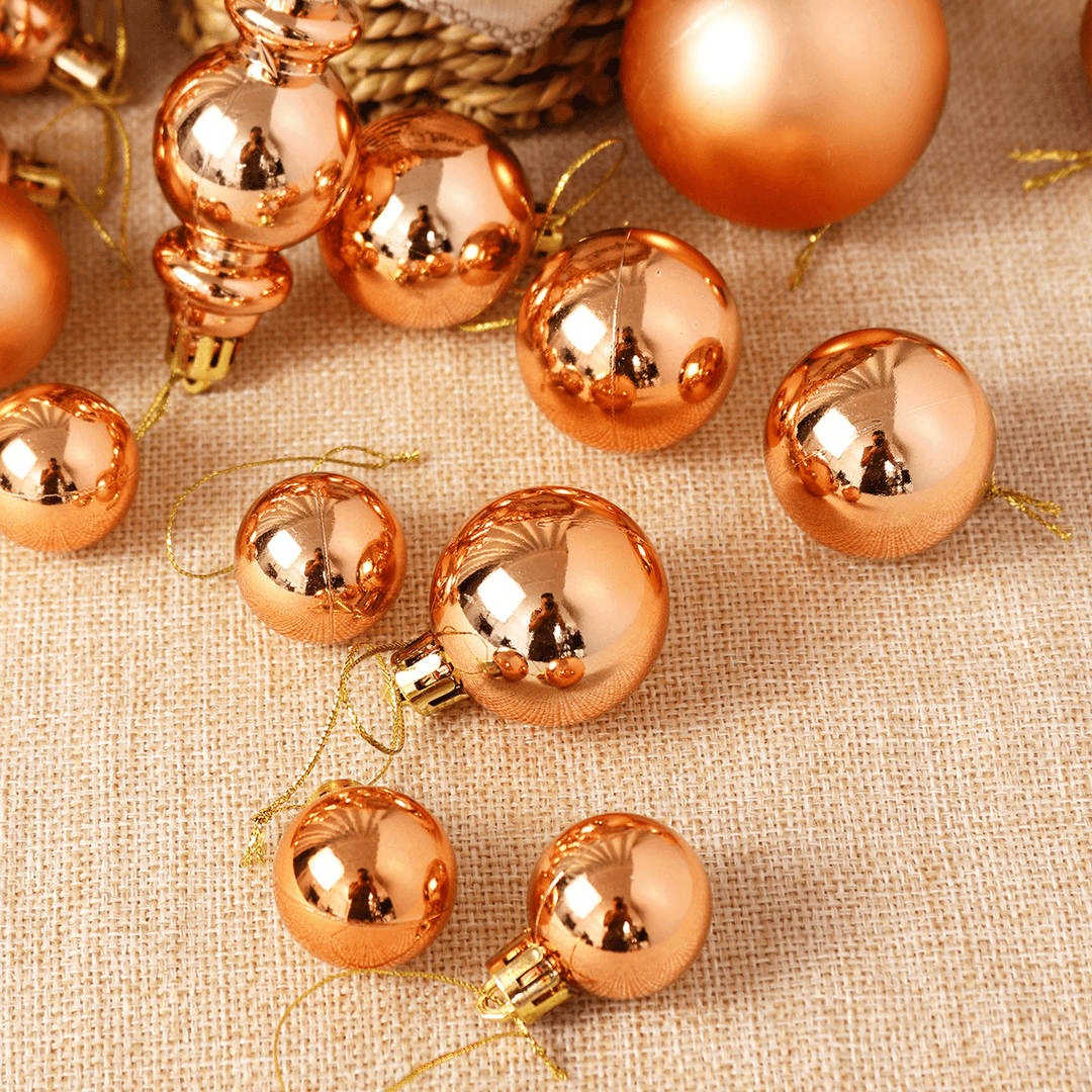 30 Pcs/Set Glitter Christmas Tree Ball Baubles Colorful for Xmas Party Home Garden Christmas Decoration Supplies - MRSLM