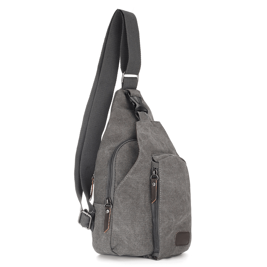 Canvas Chest Bag Christmas Gifts Outdoor Sport Camping Hiking Shoulder Backpack - MRSLM