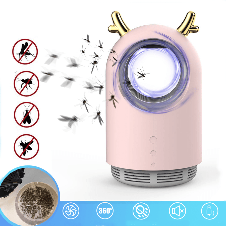 USB Electric Mosquito Killer Trap Lamp LED Insect Repellent Light Bug Zapper for Home Camping - MRSLM