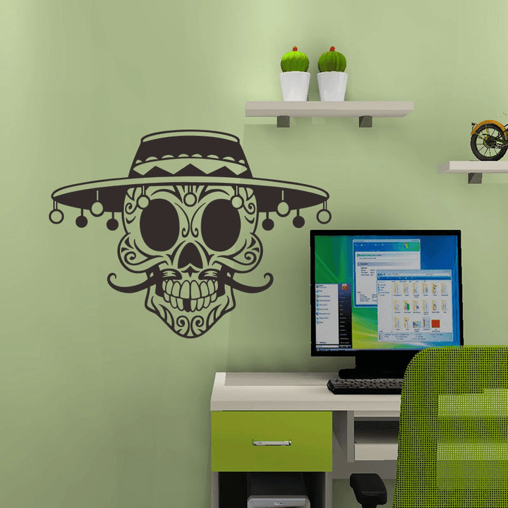 Miico FX3038 Halloween Sticker Cartoon Wall Stciker Skull Pattern Removable Stciker Room Decoration - MRSLM