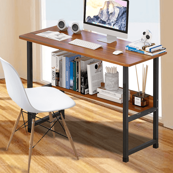 Standing Computer Desk Simple and Modern Writing Desk Dormitory Desk with Storage Board for Student Small Size - MRSLM