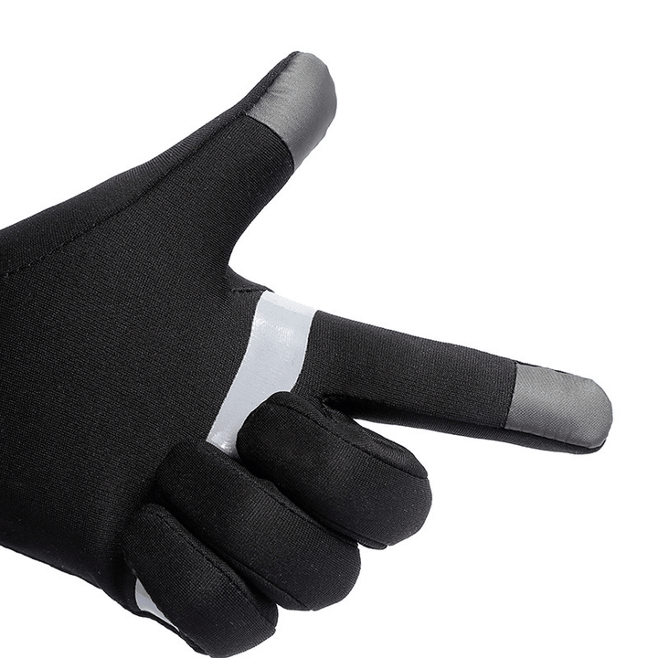 Unisex Waterproof Anti-Slip Wrist Lengthening Glove Sport Touch Screen Warm Lining Gloves - MRSLM