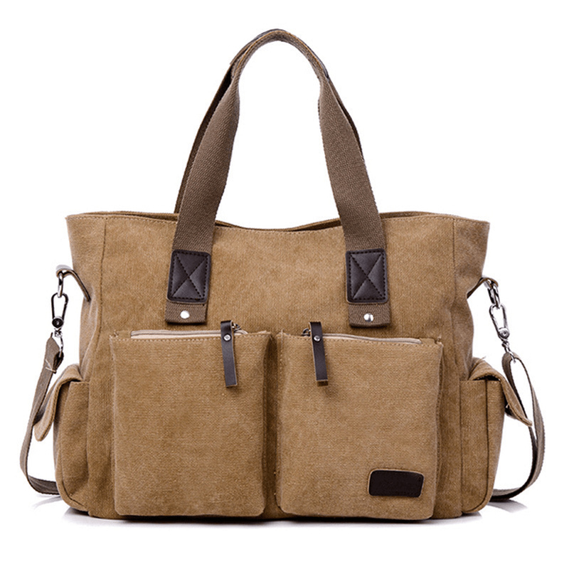 Large Capacity Men Women Canvas Multifunctional Crossbody Bag Canvas Outdoor Handbag - MRSLM