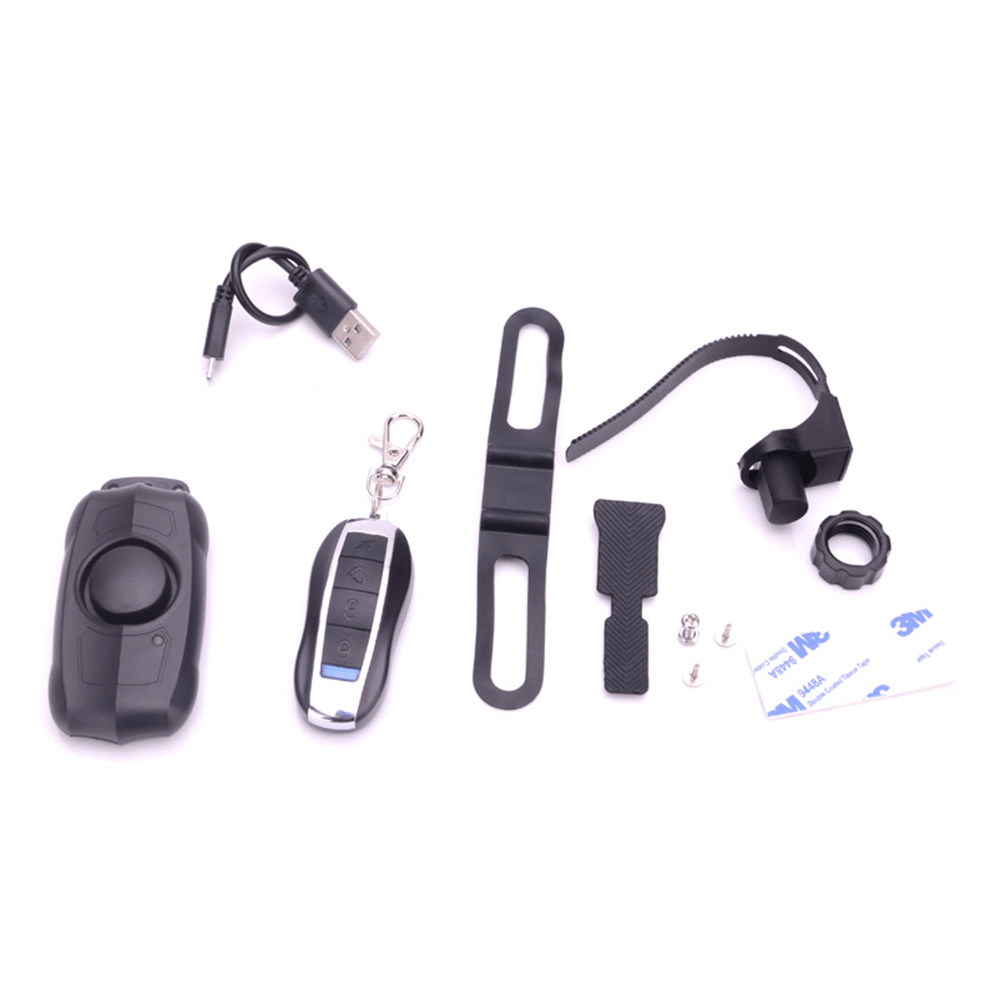 2 in 1 110 Db Bicycle Wireless Control Alarm USB Rechargeable Mountain Bike Bell Waterproof Outdoor Cycling - MRSLM