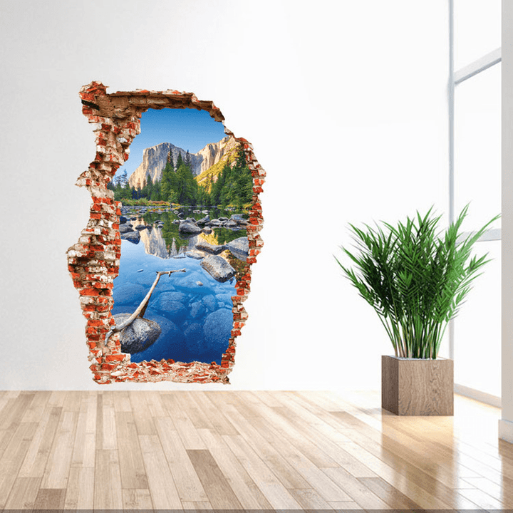 Miico 3D Creative PVC Wall Stickers Home Decor Mural Art Removable Outdoor Landscape Wall Decals - MRSLM