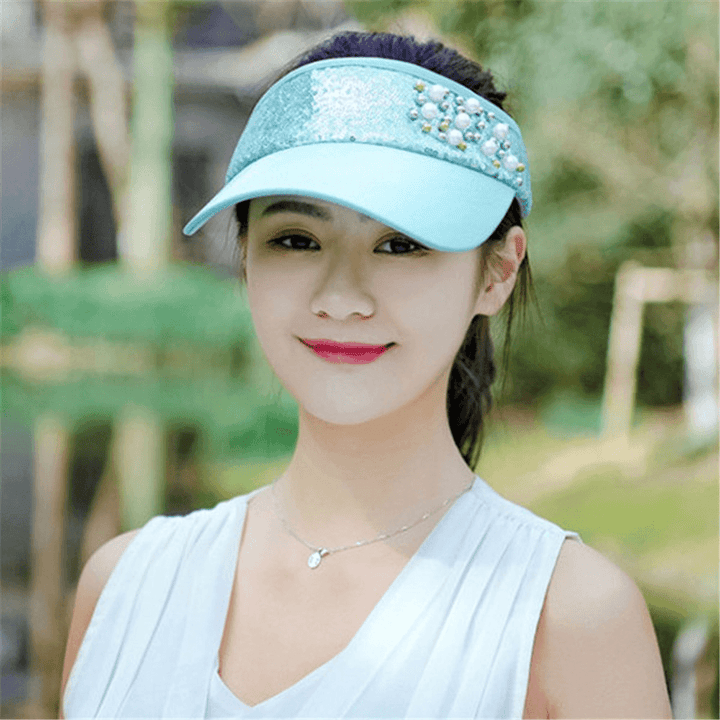Women Summer Lace Adjustable Sunscreen Visor Sun Cap - MRSLM