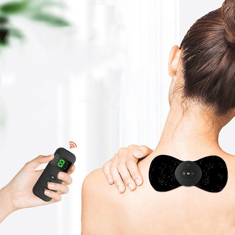 DG3 Electric Cervical Massager Patch Remote Control Vibration Muscle Relaxation Tool Massager Rechargeable Sport Fitness - MRSLM