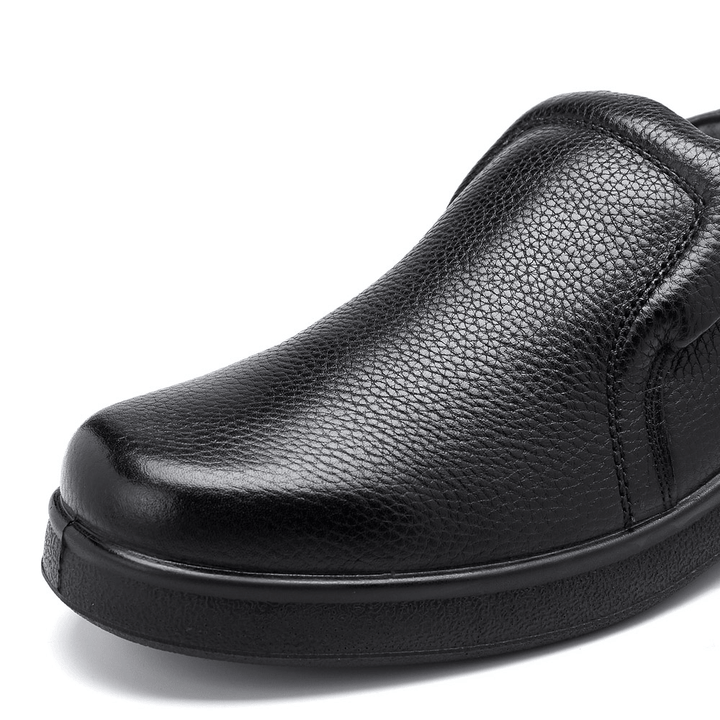 Men Casual Soft Genuine Leather Slip on Oxfords - MRSLM