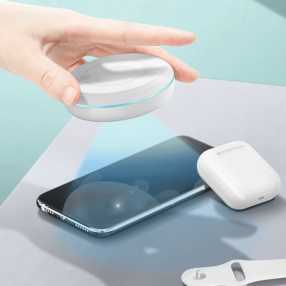 [From ] MAHATON 5W 600Mah Multifunctional Wireless Charger UV Sterilizer UVC LED Blacklight Disinfection Phone Wireless Charging for Camping Travel - MRSLM