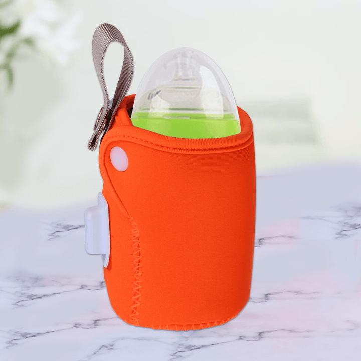 USB Baby Bottle Warmer Portable Warmer Infant Feeding Bottle Heated Cover Thermostat Heater - MRSLM