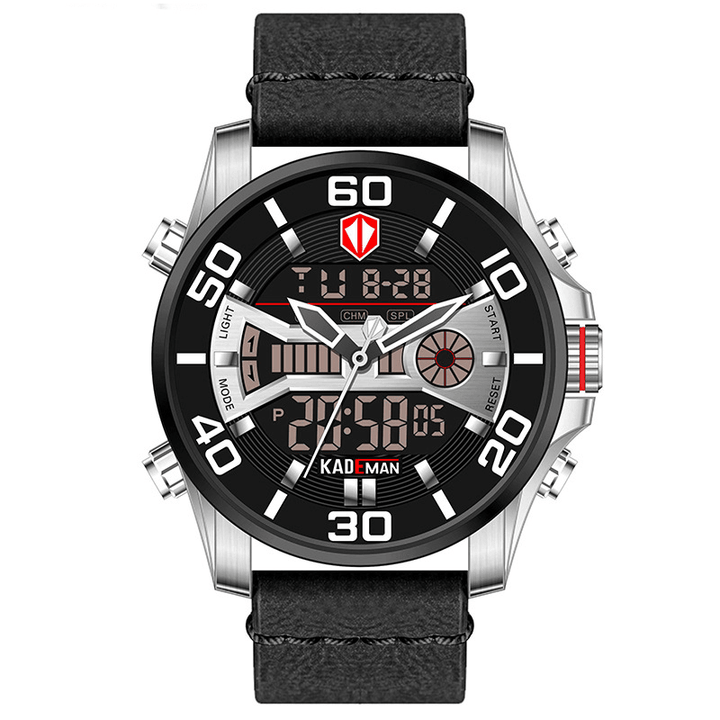 KADEMAN K6171 Sport Men Digital Watch Multifunction Alarm Clock Waterproof Dual Display Watch - MRSLM