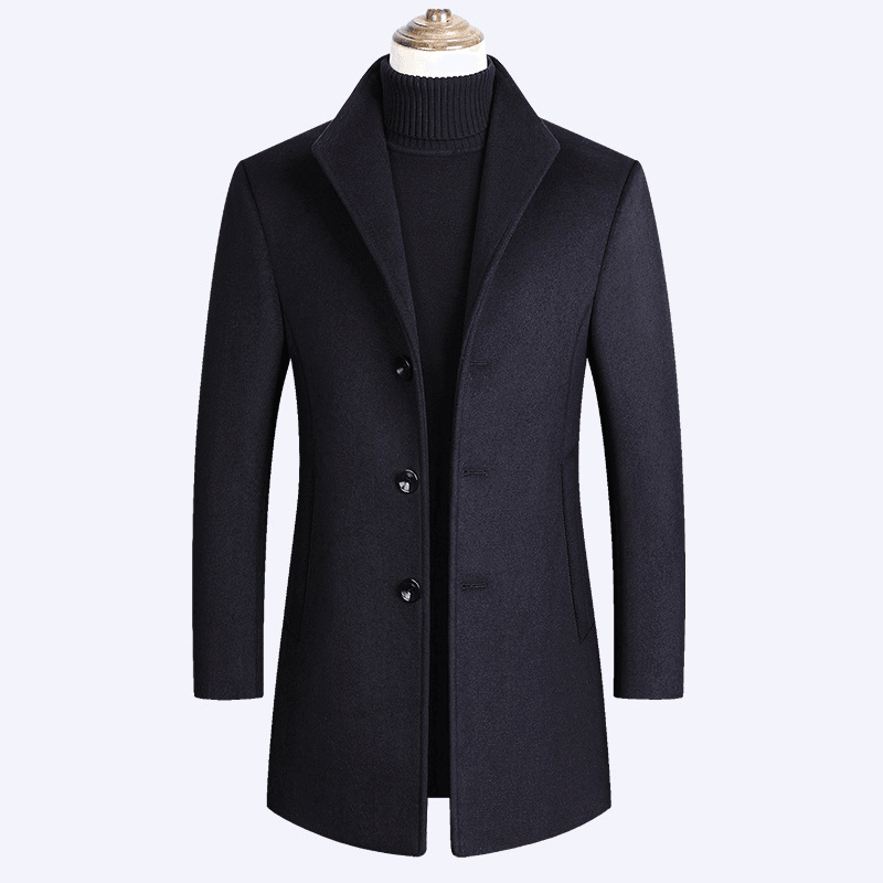 Woolen Coat Men Autumn and Winter Middle-Aged Men - MRSLM