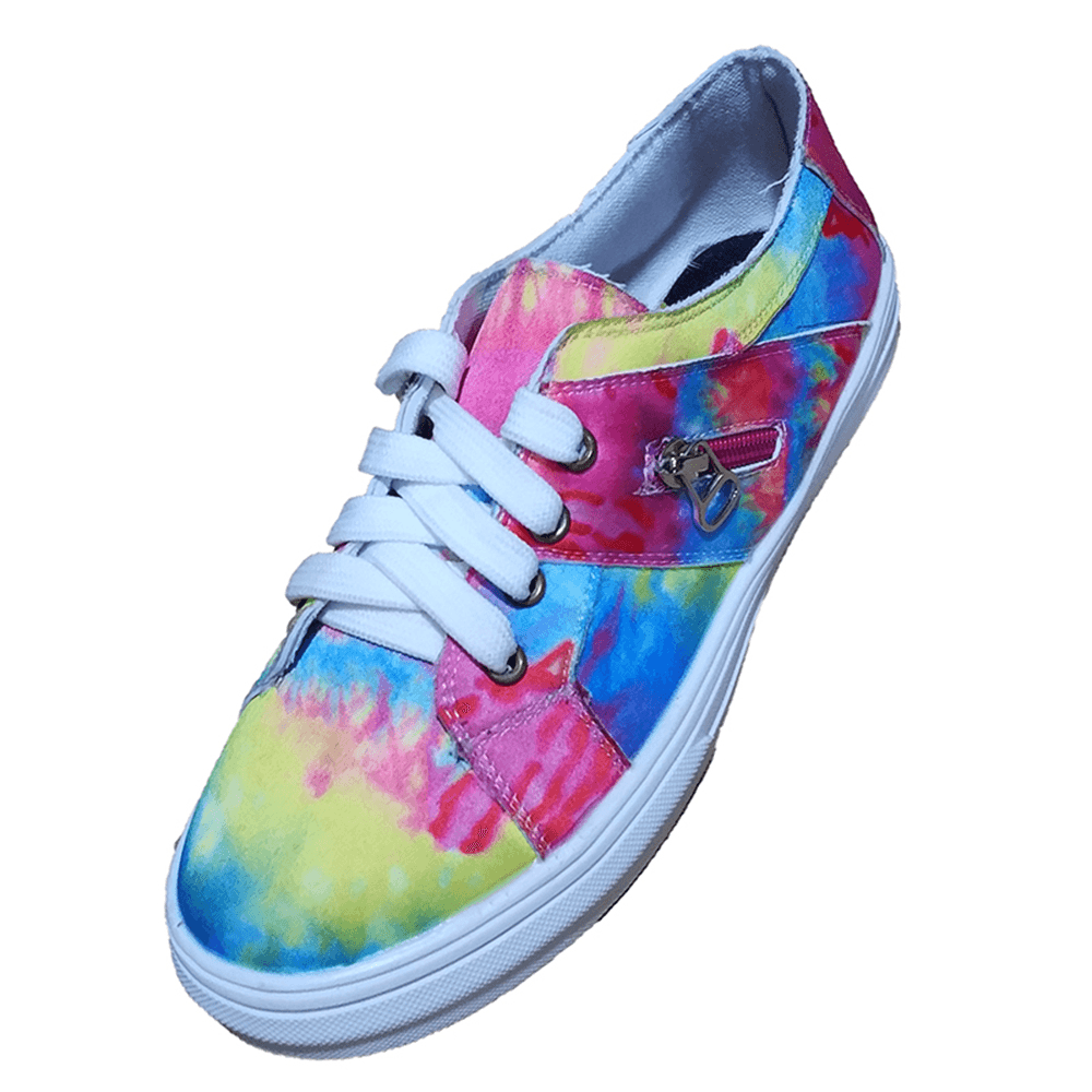 Women Hand Painted Decor Comfy Shallow Breathable Casual Flats - MRSLM
