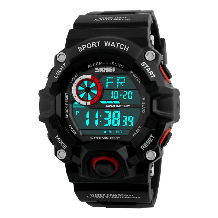 SKMEI 1019 Digital Watch Fashion Multi-Funcional Sports Chronograph 50M Waterproof Men Wrist Watch - MRSLM