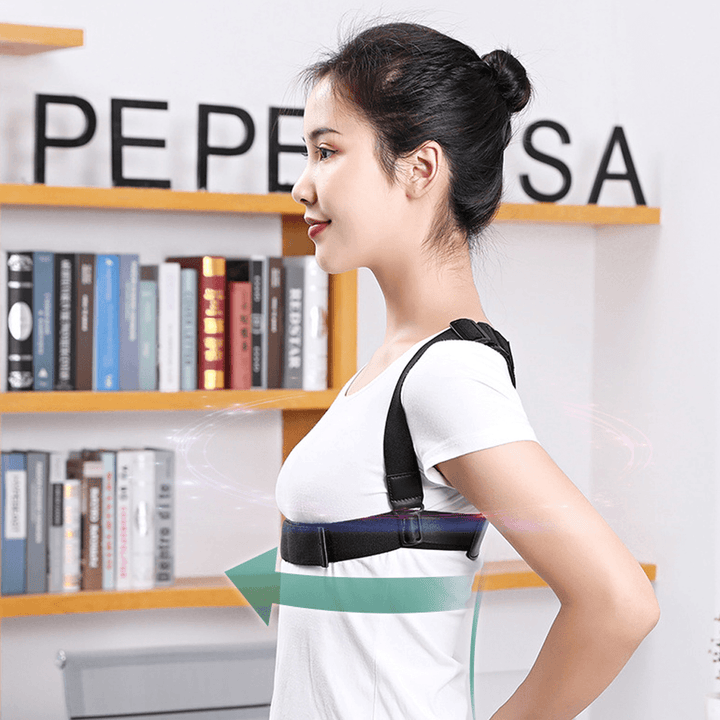 KALOAD Adjustable Smart Back Posture Corrector Back Support Belt Training Belt Correction Spine for Adult Kids - MRSLM