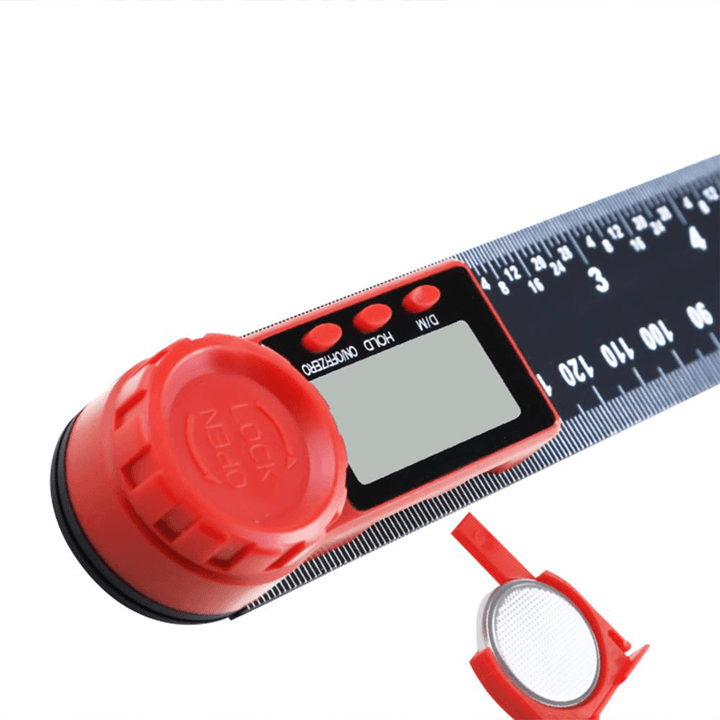 0-200Mm 0-300Mm 360 ° LCD Display Carbon Fiber Digital Angle Ruler Inclinometer Electron Goniometer Protractor Angle Finder Meter Measuring Tool - MRSLM