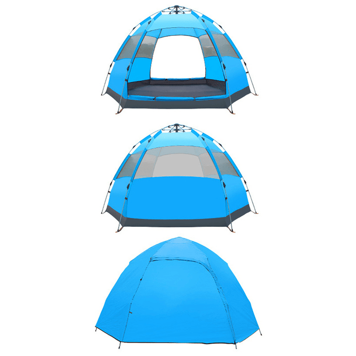 5-8 Person Portable Camping Tent Anti-Sun Waterproof Double Layer Fully Auto Outdoor Camping Tent - MRSLM