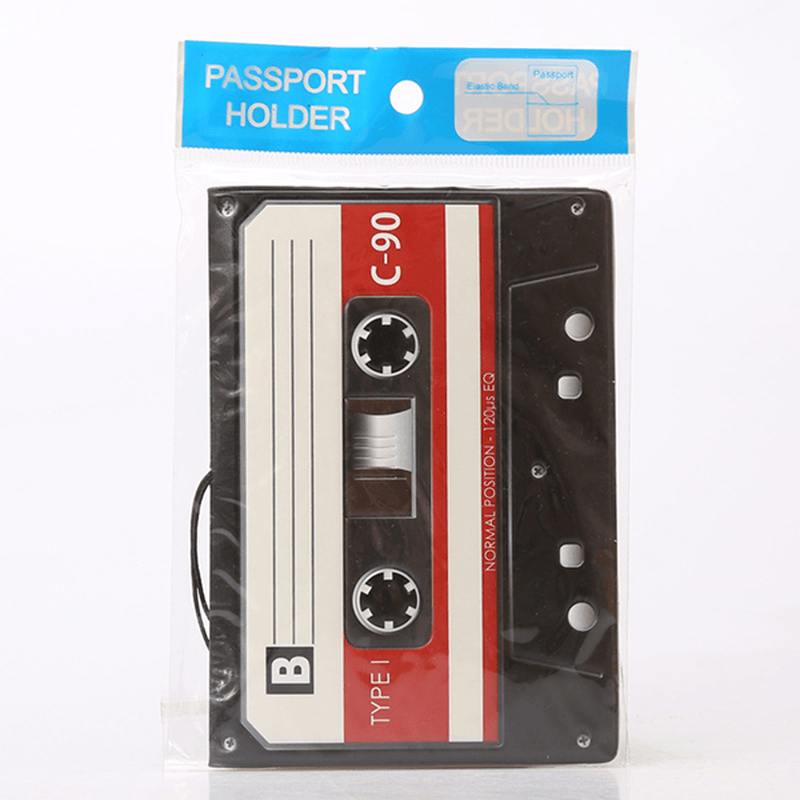 PVC Passport Holder 3D Tape Recorder Card Holder - MRSLM