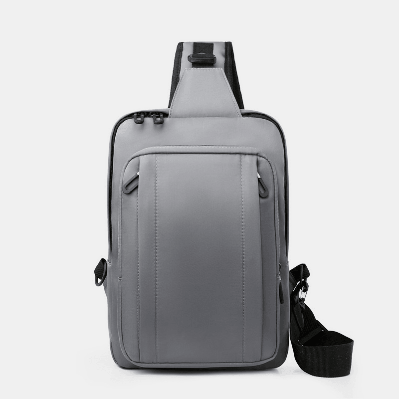 Men Nylon Large Capacity Waterproof Multi-Pocket Chest Bags Shoulder Bag Crossbody Bags - MRSLM