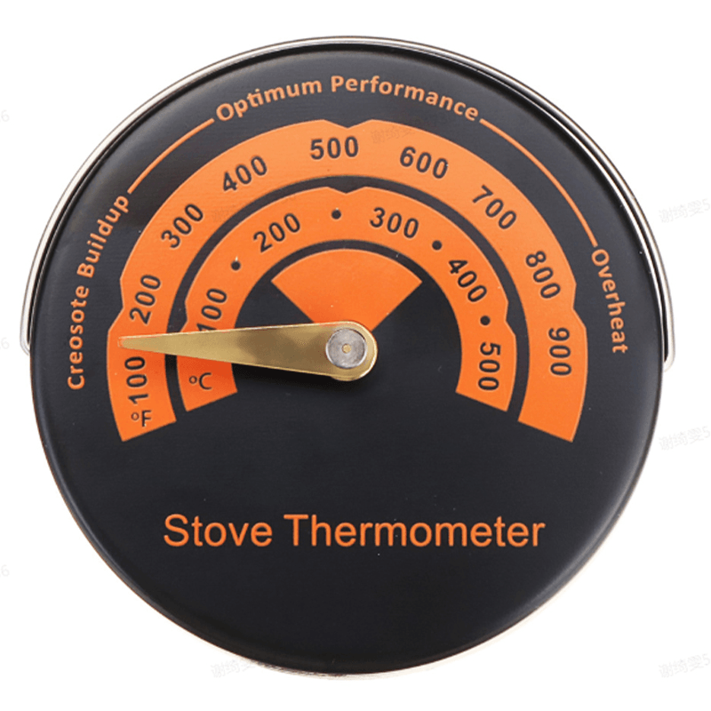 Magnetic Wood Stove Thermometer Fireplace Fan Stove Thermometer with Probe Household Sensitivity Barbecue Oven Tool - MRSLM