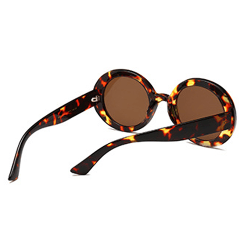 Men Women UV400 round Frame Sunglasses Outdoor Retro Non-Polarized Goggle - MRSLM