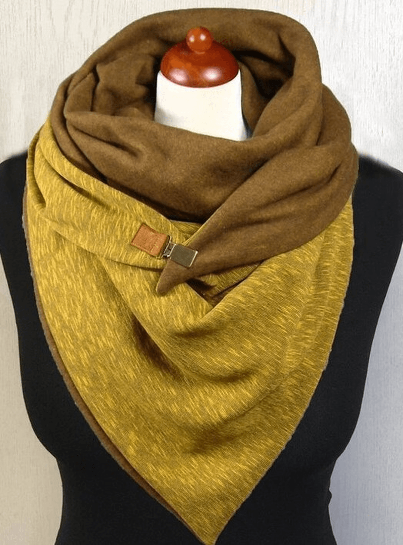 Casual Solid Color Thick Warmth Shawl Scarf Trend Ladies Scarf - MRSLM