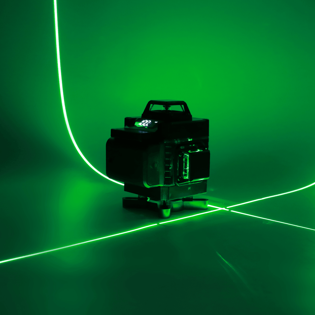 16 Line 4D Laser Level Green Light Auto Self Leveling Cross 360° Rotary Measuring - MRSLM