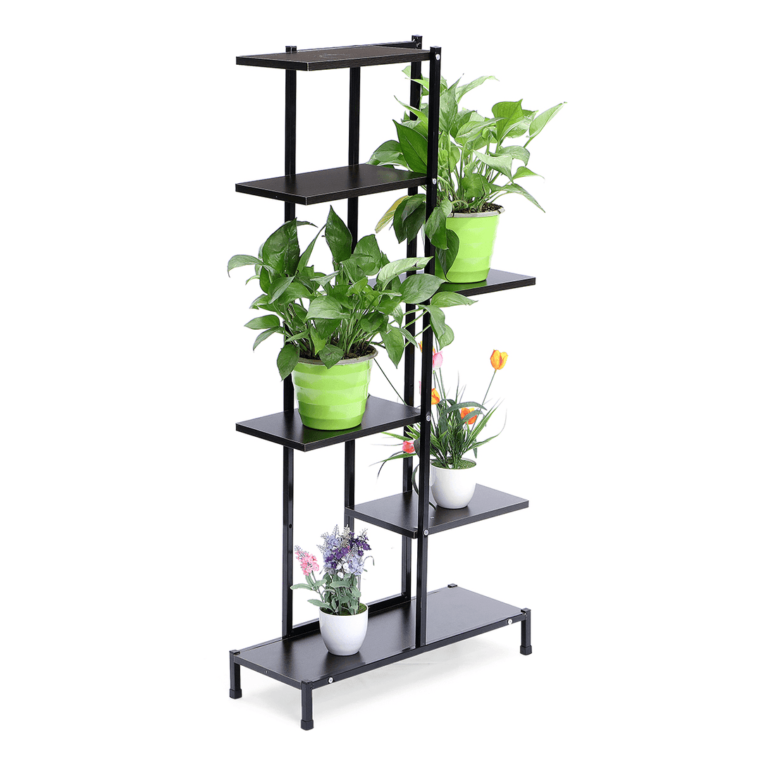 5-Tier Wood Shelf Flower Pot Plant File Stand Rack Bookshelf Indoor - MRSLM