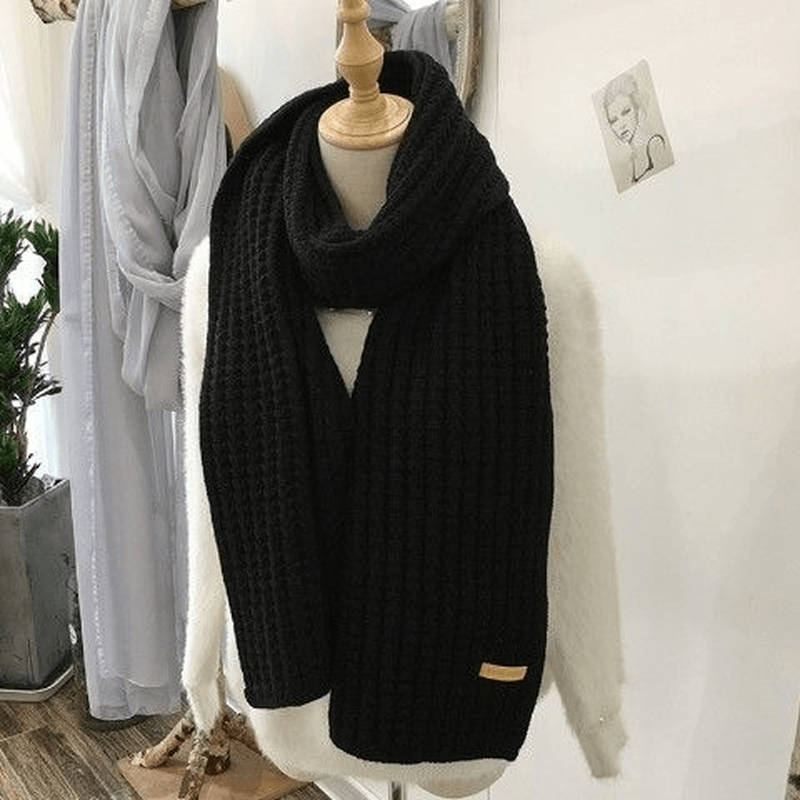 Scarf Women'S Winter Woolen Knitting Thickening to Keep Warm - MRSLM