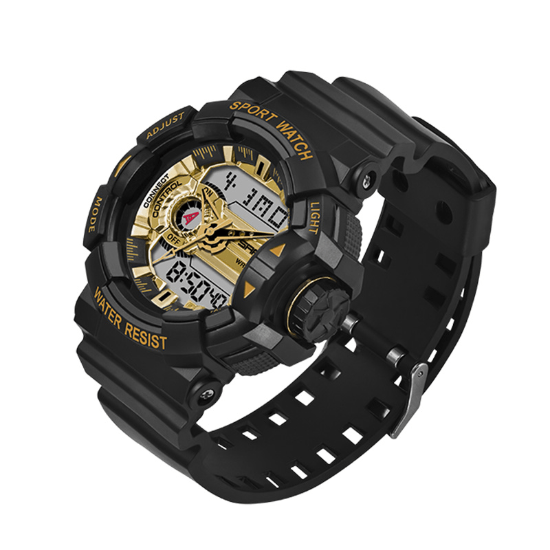 SANDA 599 Luminous Display Candar Stopwatch Men Fashion Sport Watch Dual Disaplay Digital Watch - MRSLM