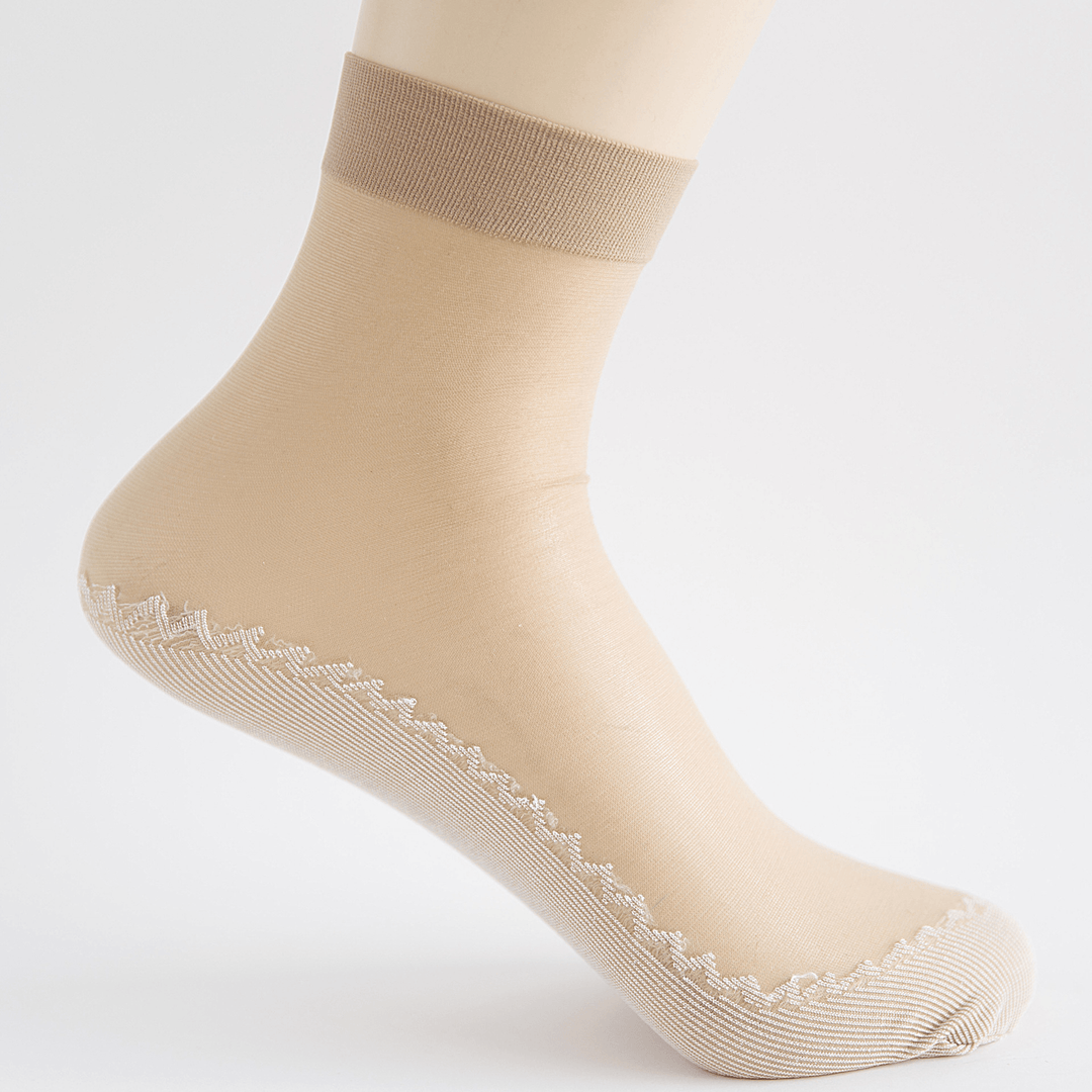 Women Velvet Cotton Bottom Short Sock Non-Slip Feet Massage Comfortable Breathable Socks - MRSLM
