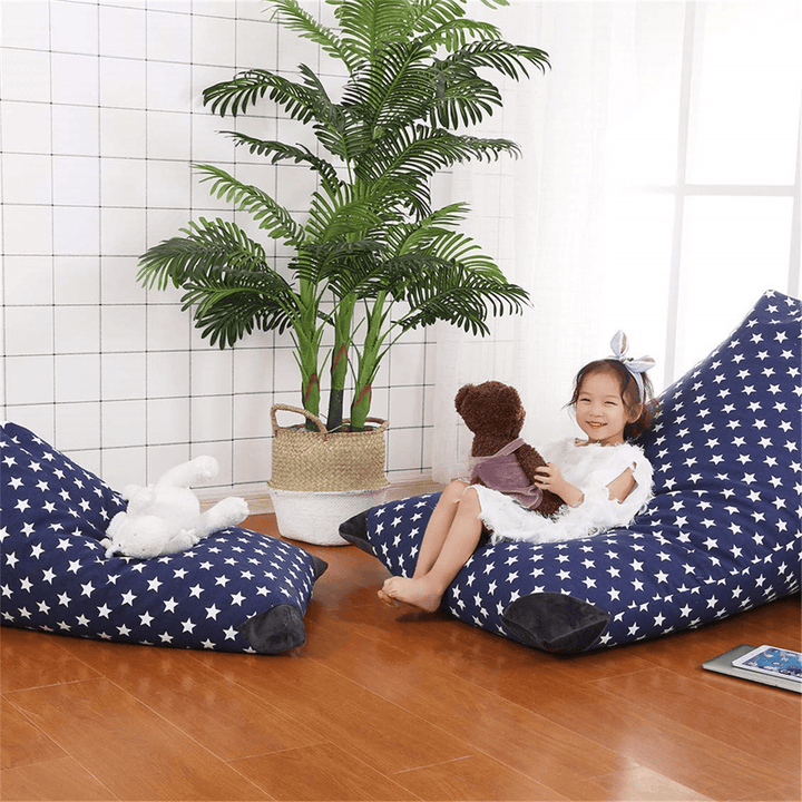 EXTRA LARGE Stuffed Animal Toy Storage Bean Bag Kids Bean Cover Soft Seat Lazy Sofa Star Diamond Shape Sofa - MRSLM