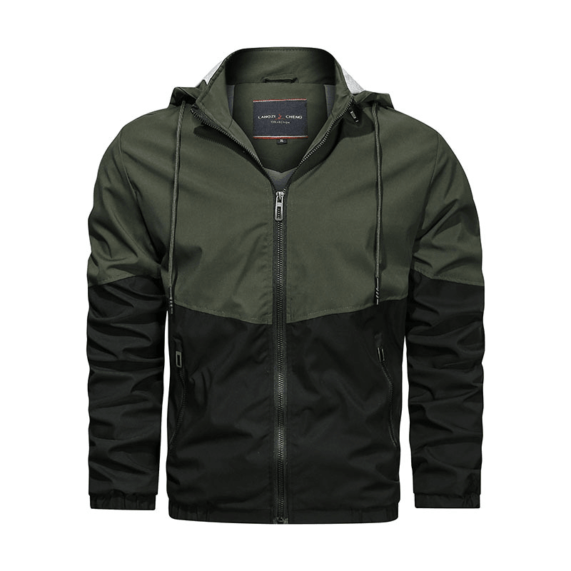 Hooded Stand Collar Casual Men Jacket - MRSLM