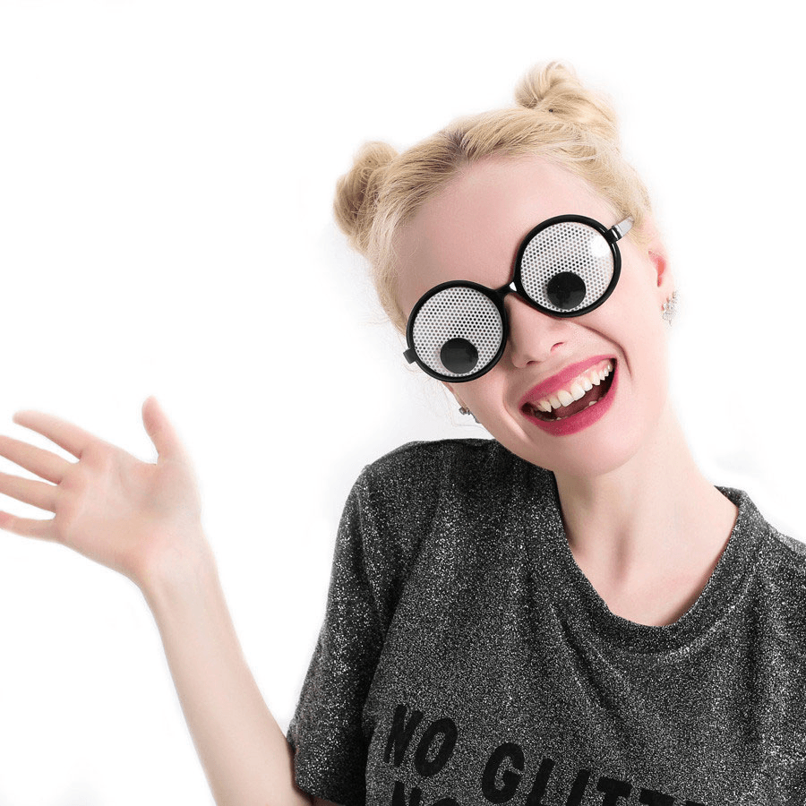 Funny Googly Eyes Goggles Shaking Eyes Party Glasses and Toys for Party Cosplay Costume - MRSLM