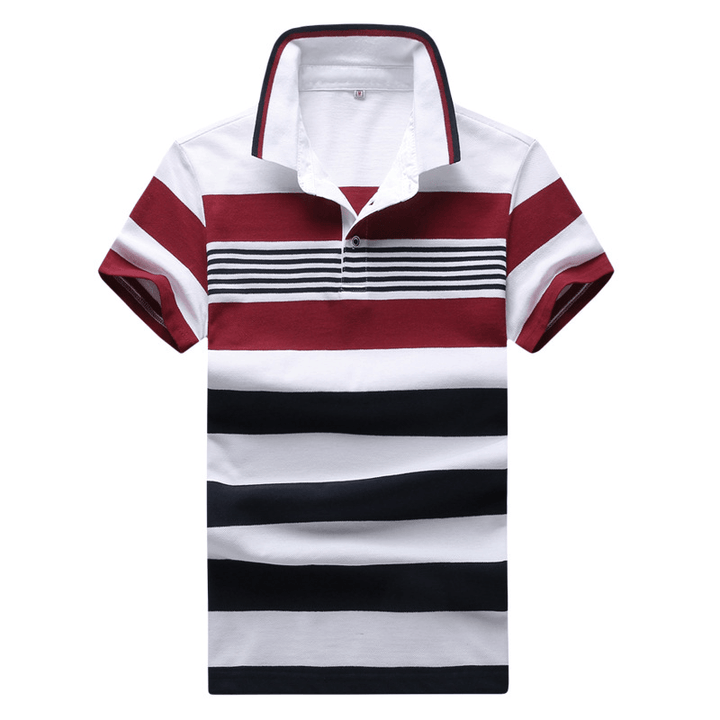 Summer New Style Short-Sleeved Striped Men'S Polo Shirt - MRSLM