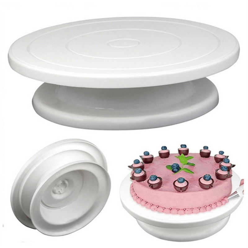 Cake Turntable Rotating Anti-Skid round Cake Decorating Stand Rotary Plate Kitchen DIY Baking Tool Baking Mold - MRSLM