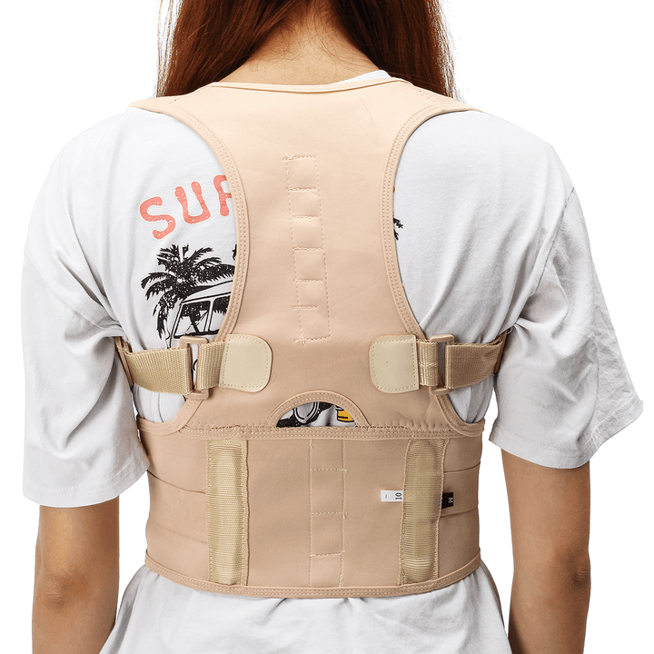 Adjustable Back Support Posture Corrector Magnetic Back Brace Belt Sports Protective Gear - MRSLM
