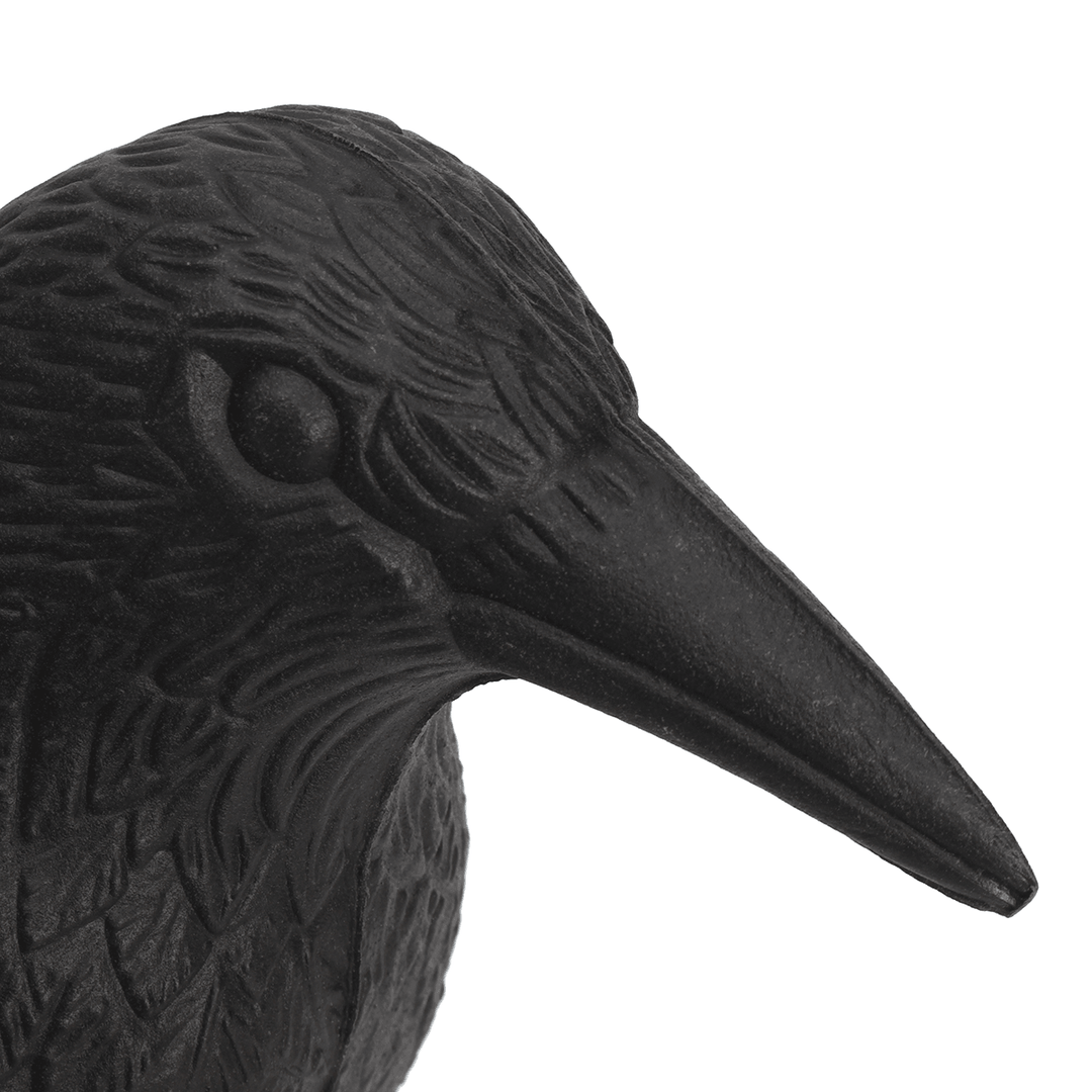 Black Crow Decoy Realistic Bird Pigeon Deter Scarer Scarecrow Mice Pest - MRSLM