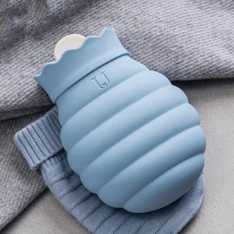 Jordan&Judy 313/620Ml Hot Water Bag Microwave Heating Silicone Bottle Winter Heater with Knitted Cover - MRSLM
