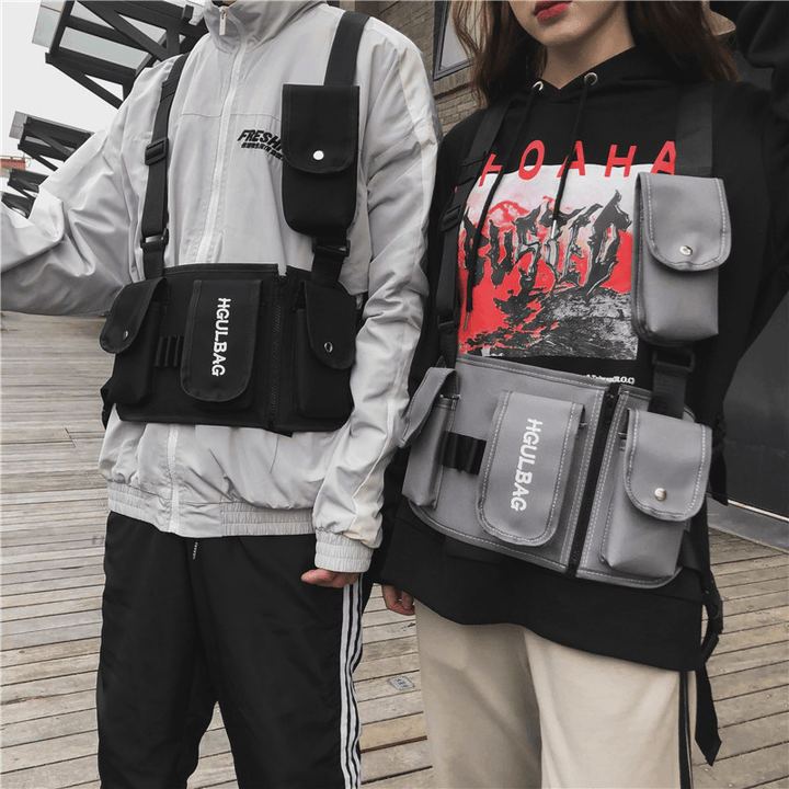 Men Women Fashion Chest Bag Tactical Multi-Pocket Vest Bag - MRSLM