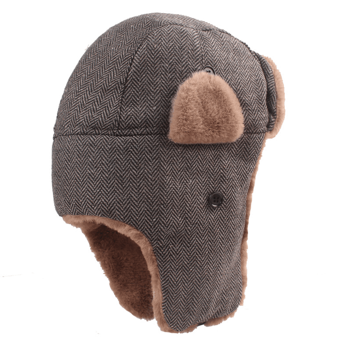 Men'S Thick Warm Ear Protection Snow Cap - MRSLM