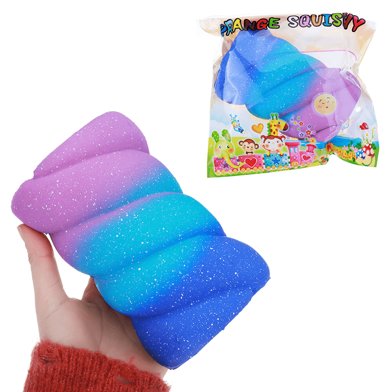 Orange Squishy 14CM Soft Cotton Candy Marshmallow Toys Slow Rising Fun Kid Gift with Packaging - MRSLM