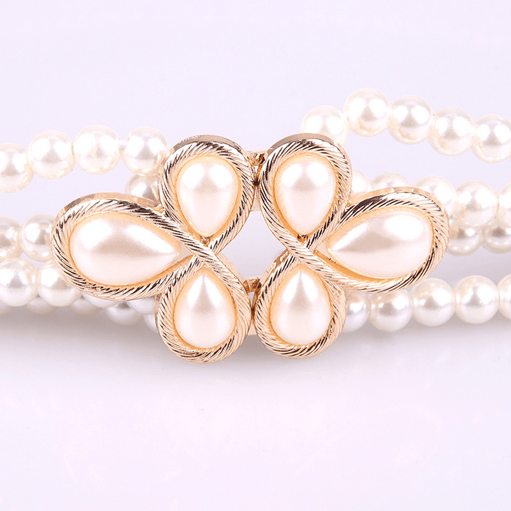 All-Match Fashionable Pearl Diamond Flower Waist Chain Decoration - MRSLM