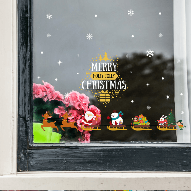 Miico SK6077 Christmas Party for Cartoon Wall Sticker Removable Room Decoration - MRSLM