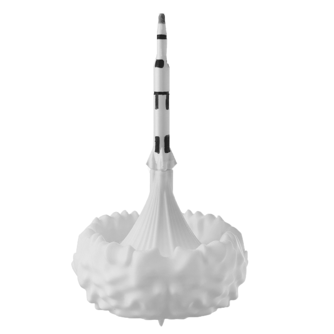 3D Print 16 Colour Saturn Rocket Lamp USB LED Kids Night Light Dimmable Touch Control+Remote Control - MRSLM