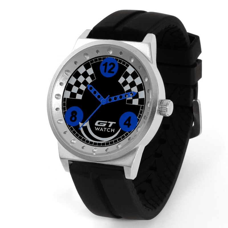 GT 001 Men Sport Fashion Silica Gel Strap Racing Car Style Quartz Wrist Watch - MRSLM