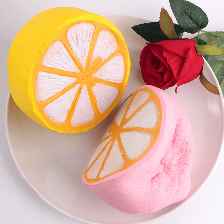 Sanqi Elan Squishy Jumbo Lemon 11Cm Slow Rising Original Packaging Fruit Collection Decor Gift Toy - MRSLM