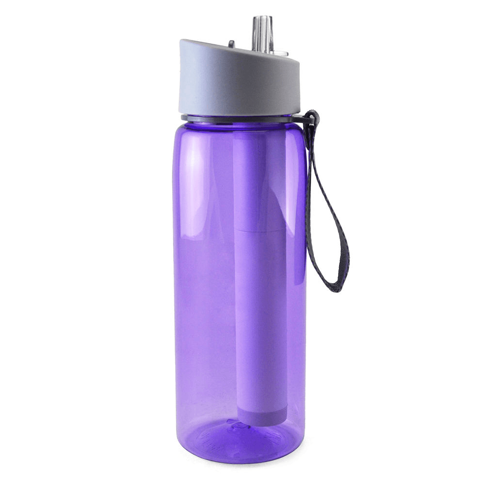 Ipree® Water Purifier Bottle 2-Stage Water Purifier Cup Emergency Filter Straw for Hiking Backpacking Travel Camping Survival Tools - MRSLM
