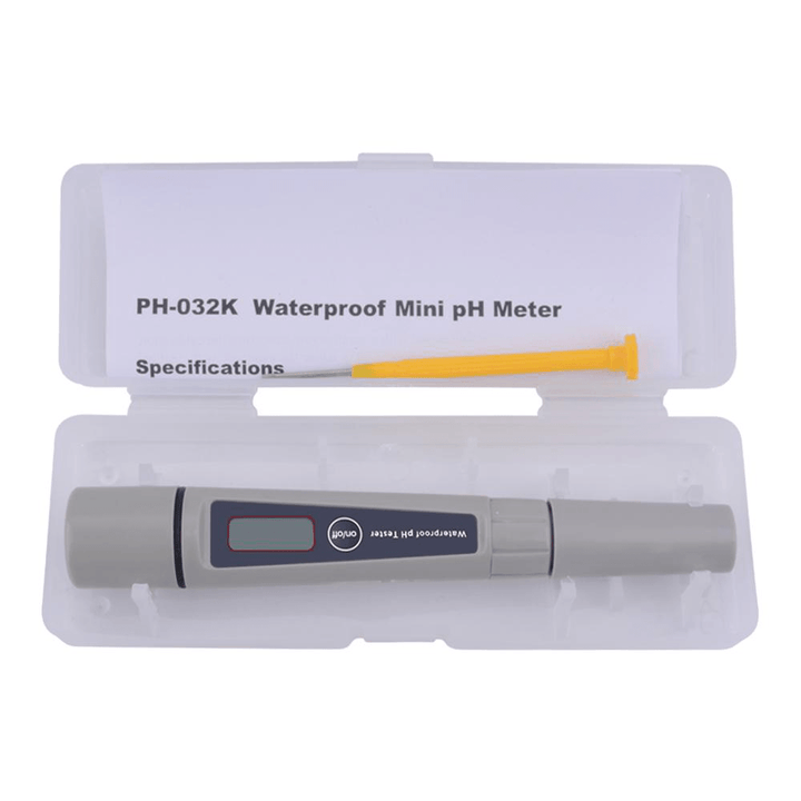PH-032K Waterproof Mini Ph Meter (ATC) Digital Water Quality Monitor for Swimming Pool, Drinking Water, Aquarium - MRSLM