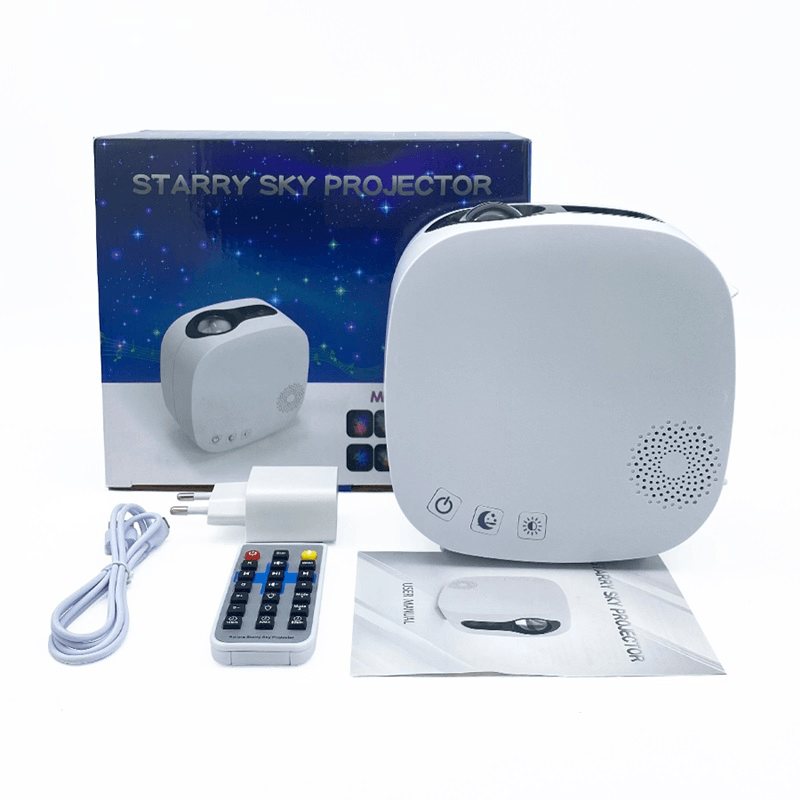Starry Sky Projector Bluetooth Music Speaker LED Night Light Projector Galaxy Nebula Ocean Star Projector Moon Night Lamp - MRSLM